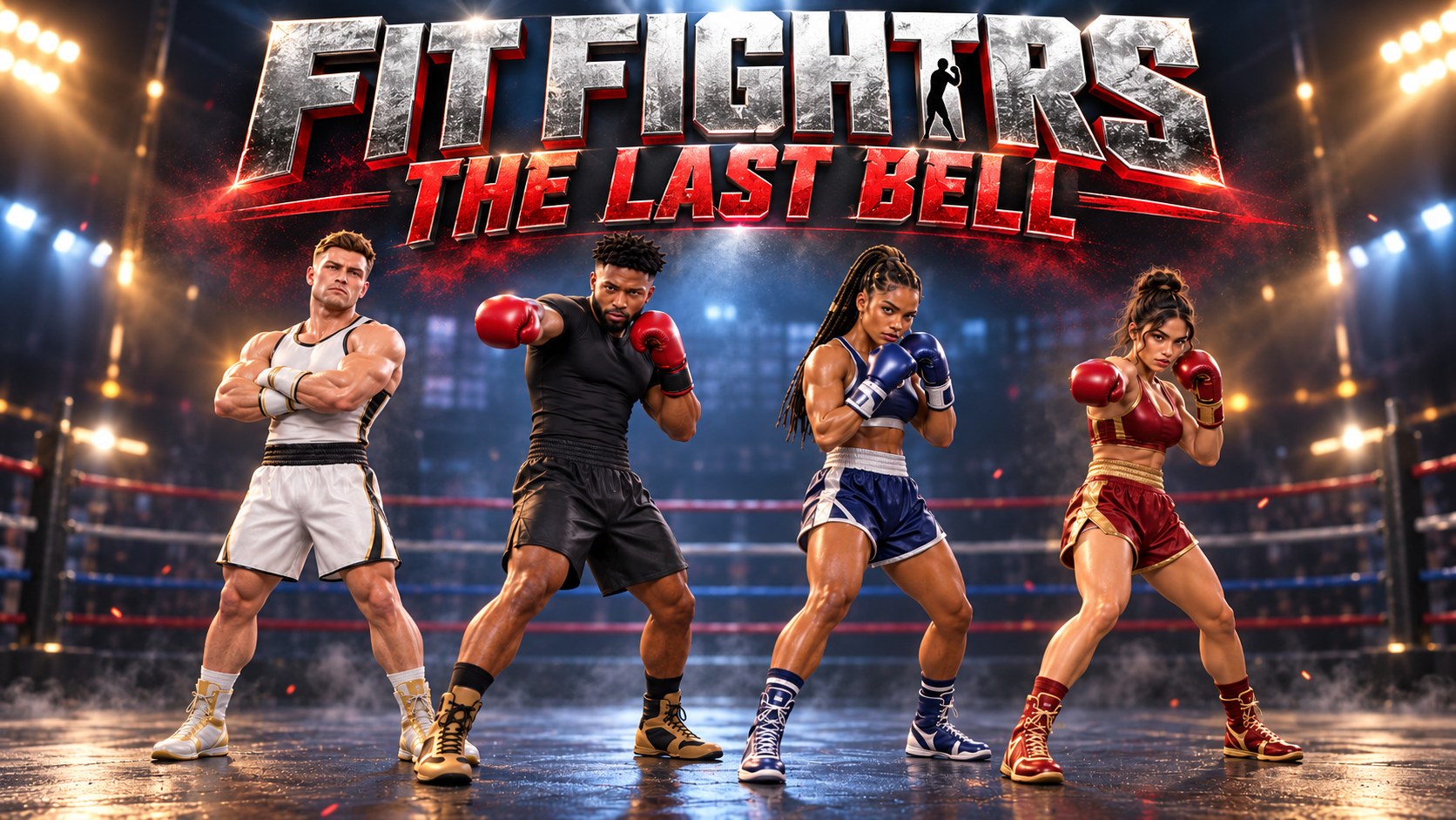 Fit Fighters: The Last Bell cover art — two boxers facing off under arena lights